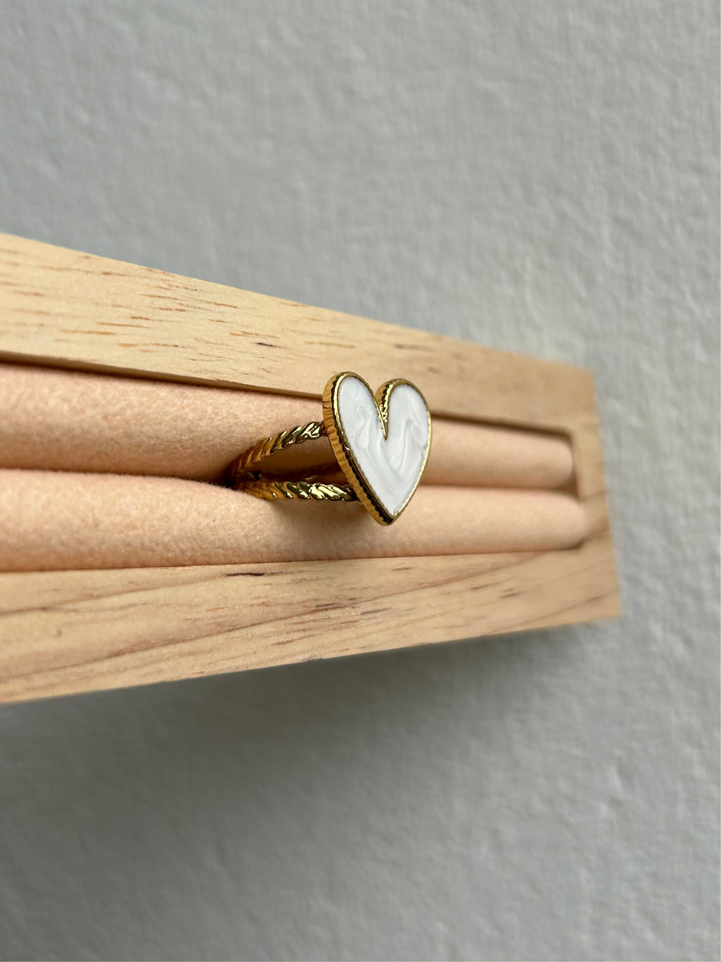 Bague KOKO cœur en acier inoxydable DORÉ