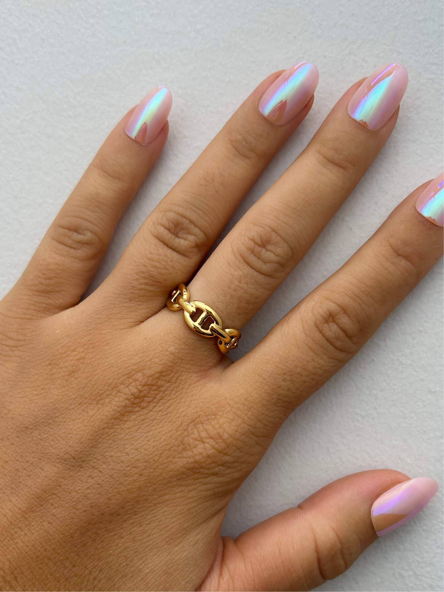 Bague CHLOÉ acier inoxydable DORÉ