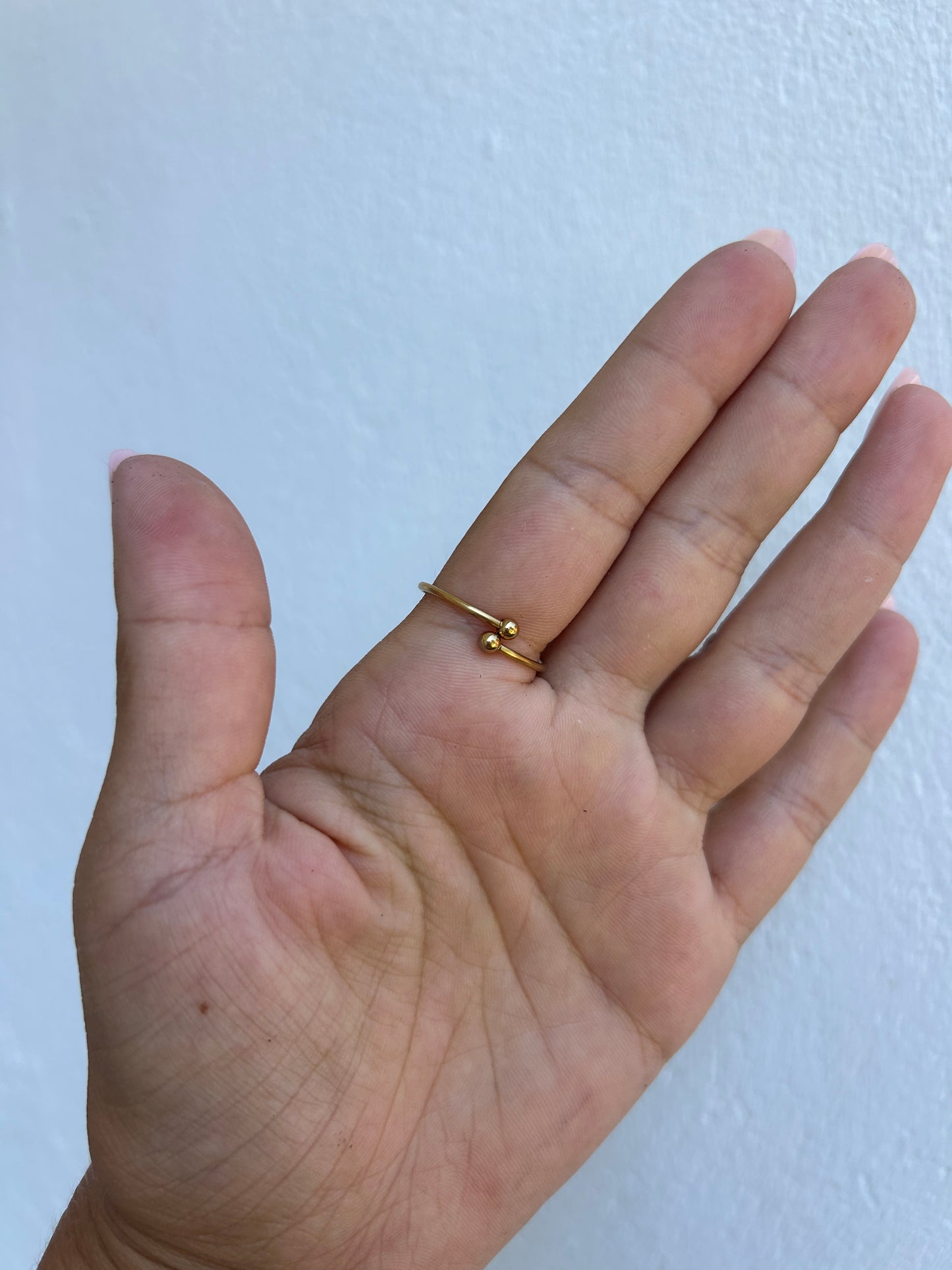 Bague EVA trèfle nacré en acier inoxydable DORÉ