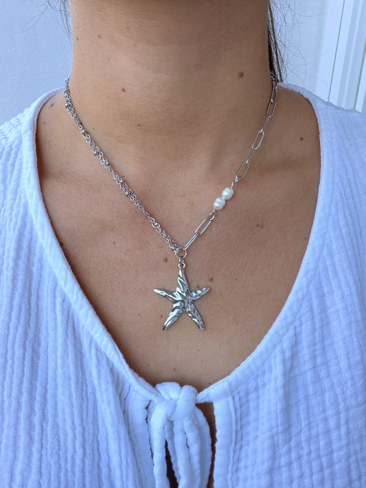 Collier MAWA en acier inoxydable ARGENTÉ