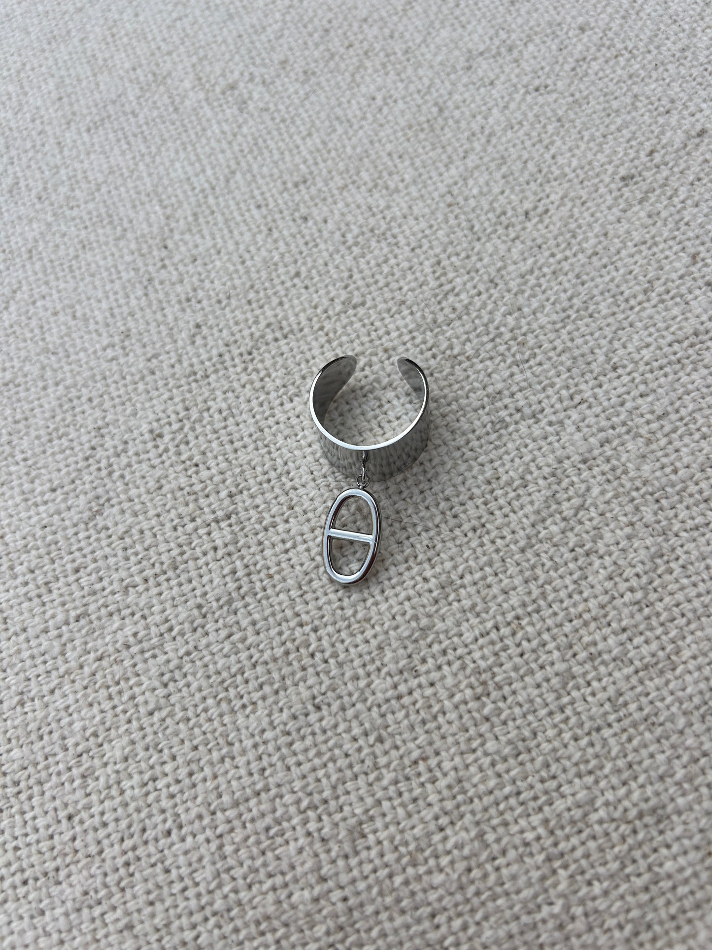 Bague breloque LORNA en acier inoxydable ARGENTÉ
