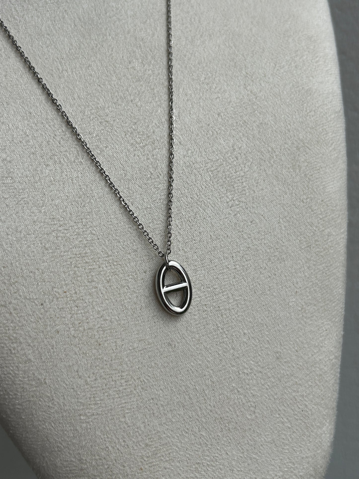 Collier ROSIE maille marine en acier inoxydable ARGENTÉ