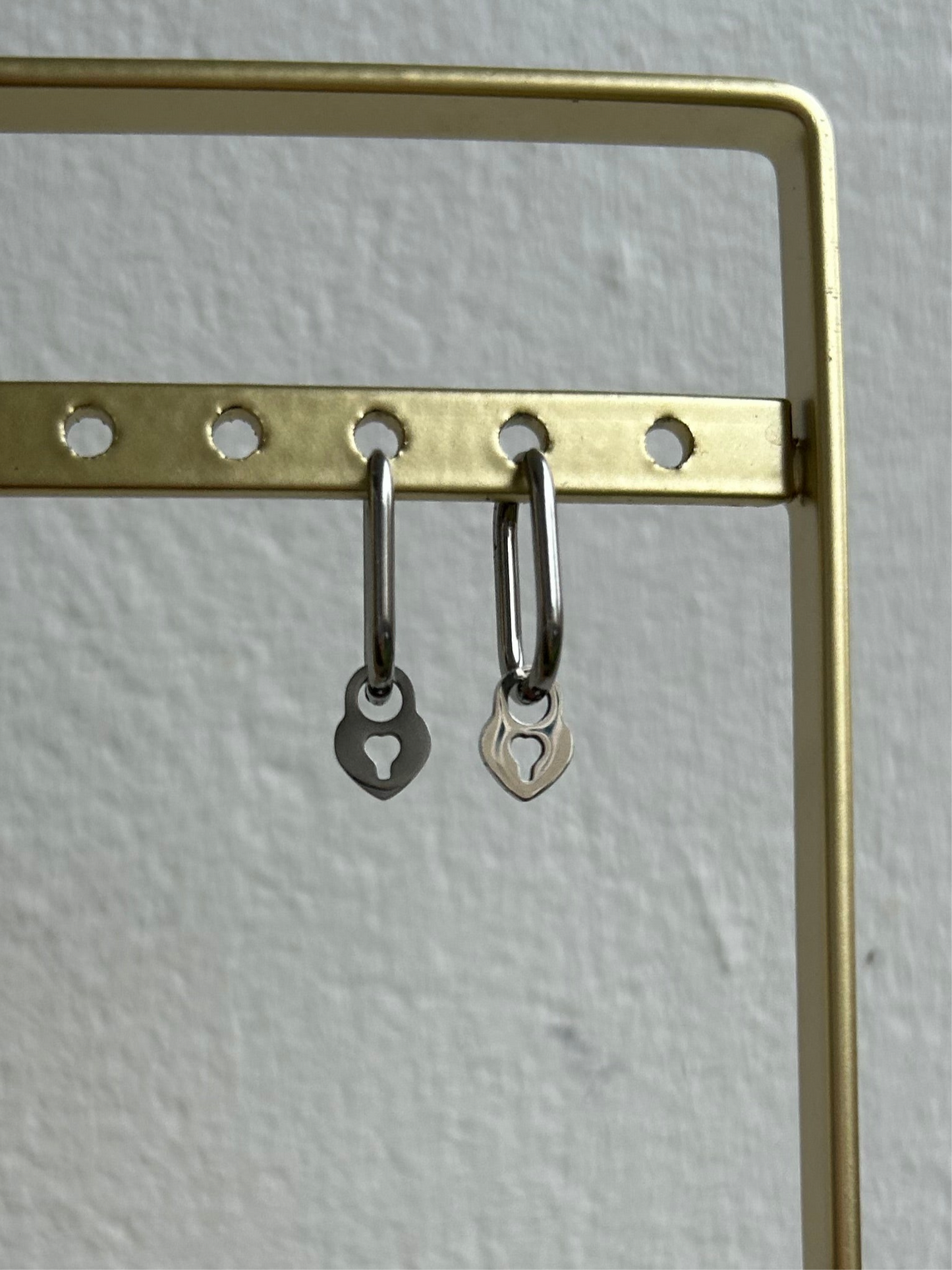 Boucles d’oreilles LOCKY en acier inoxydable ARGENTÉ