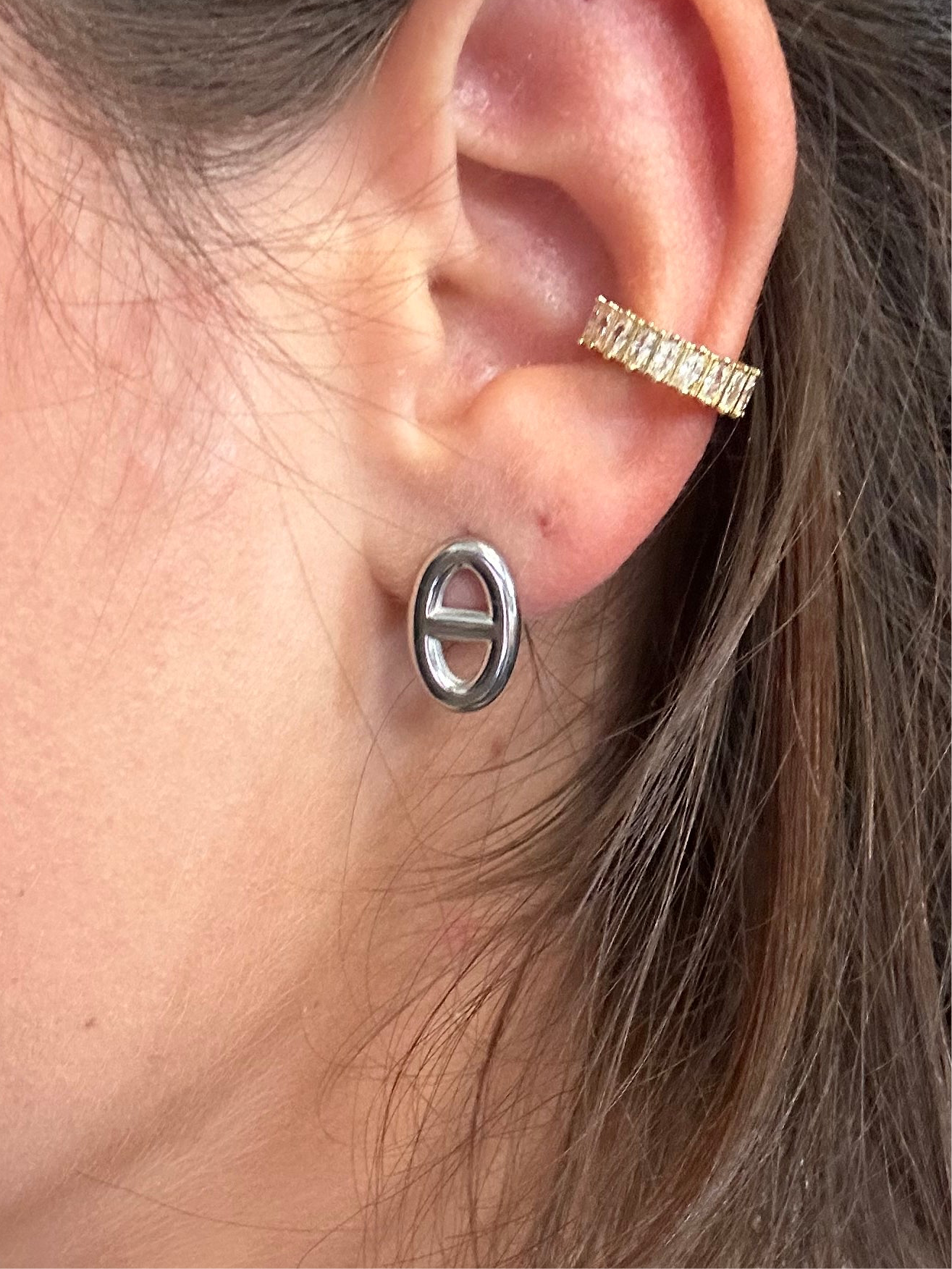Boucles d’oreilles MISSIE en acier inoxydable ARGENTÉ