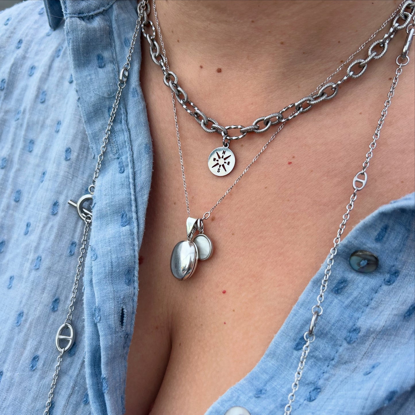 Collier MAJA en acier inoxydable ARGENTÉ