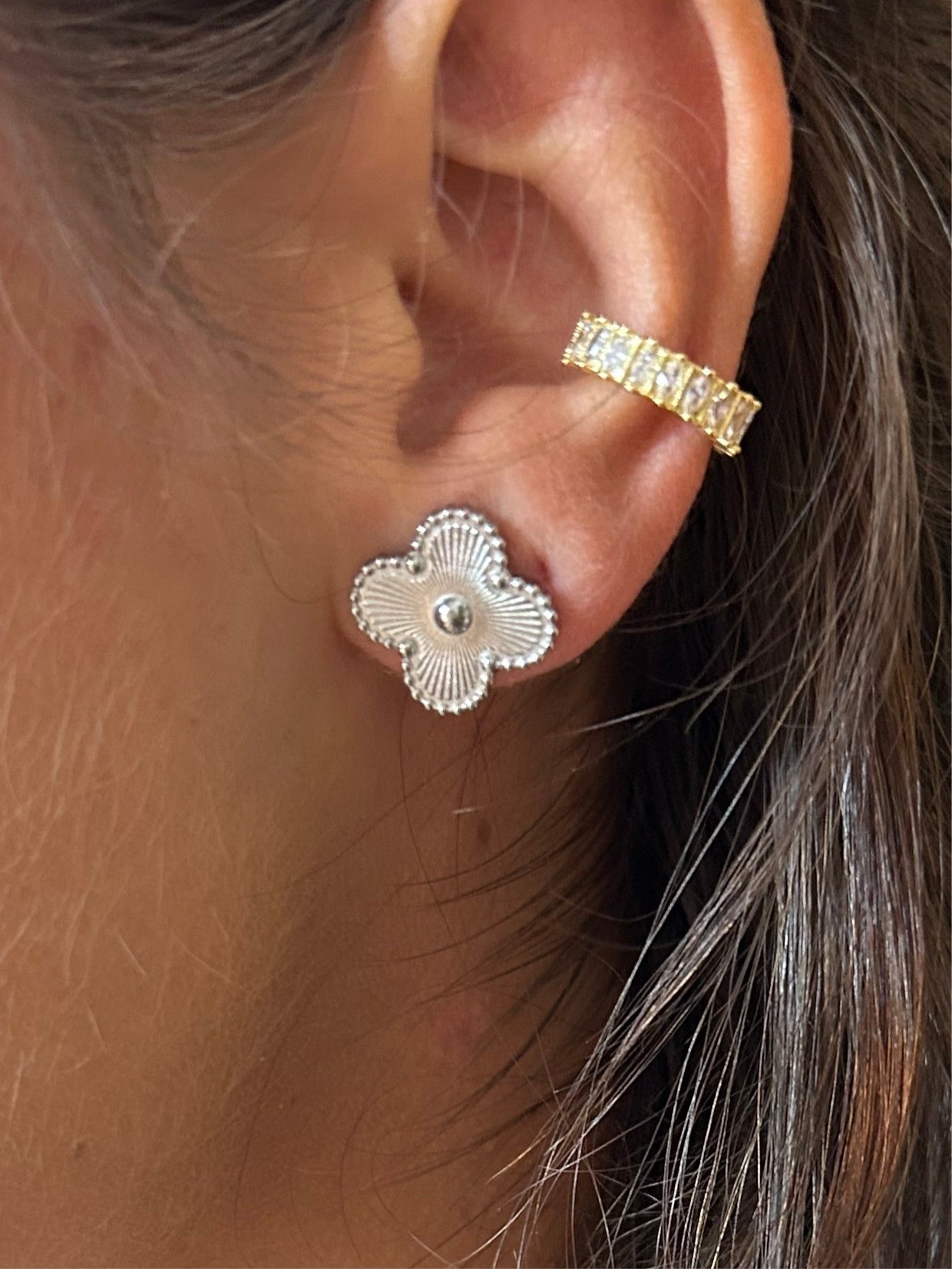 Boucles d’oreilles CONNIE en acier inoxydable ARGENTÉ