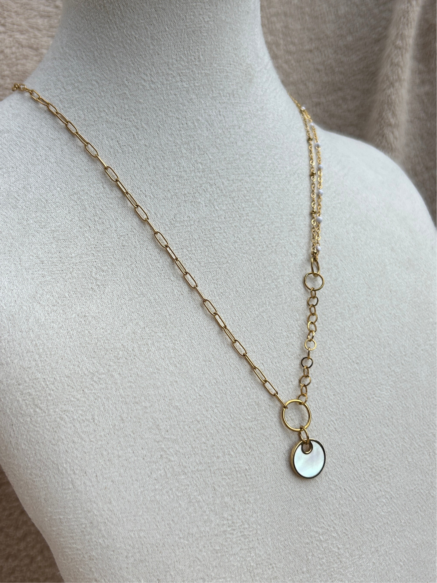 Collier REINA en acier inoxydable DORÉ
