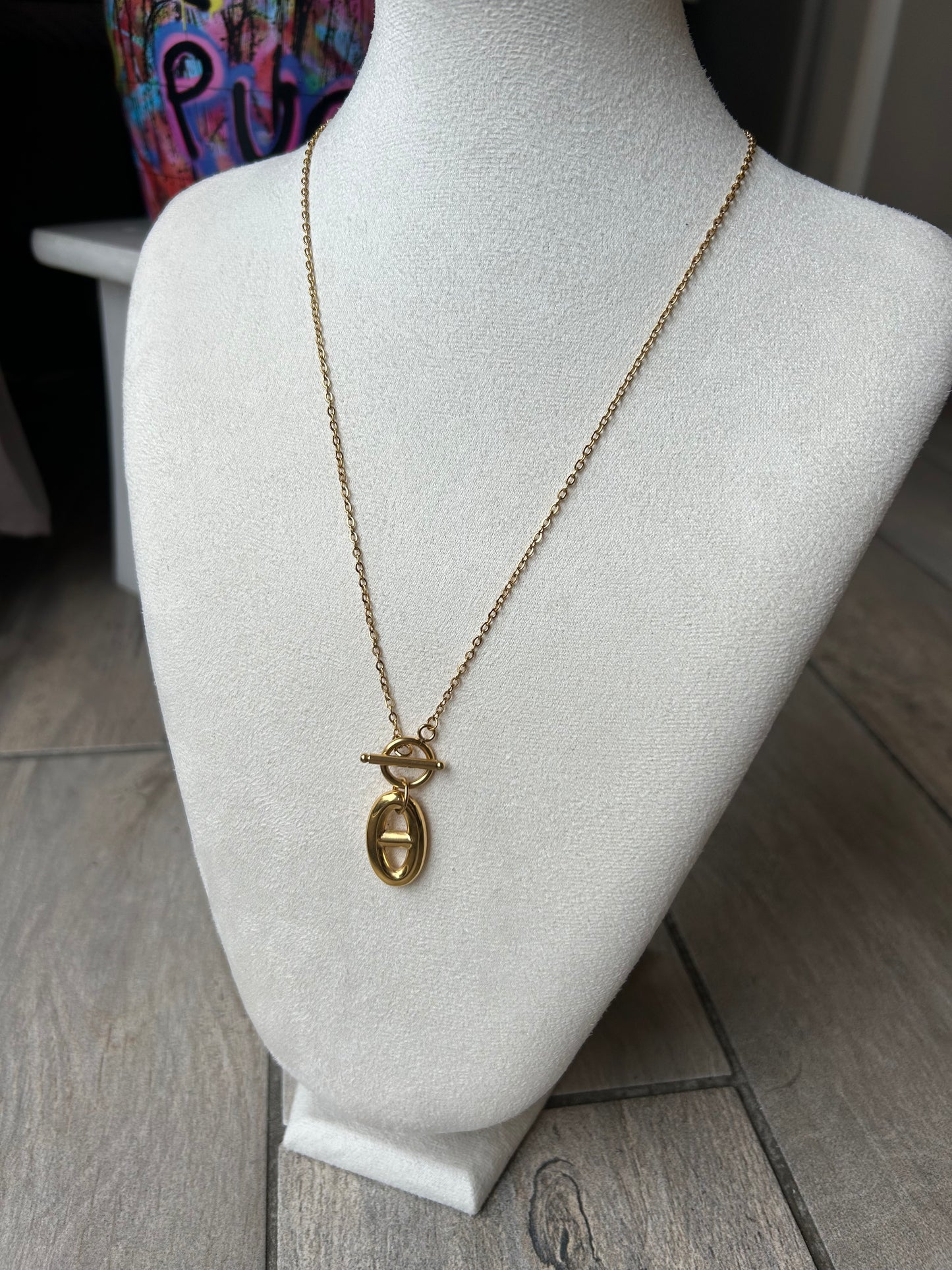Collier STEFFIE en acier inoxydable DORÉ