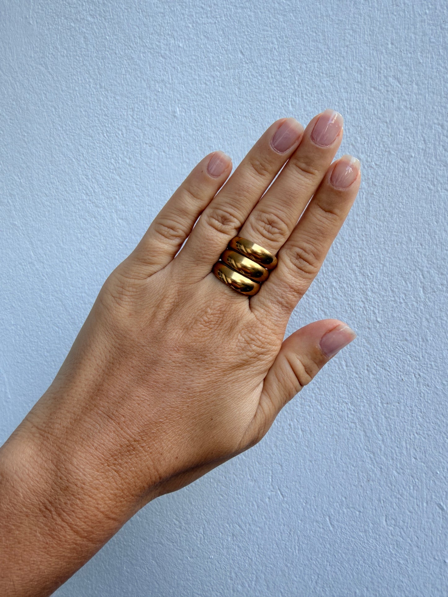 Bague MÉLIA en acier inoxydable DORÉ