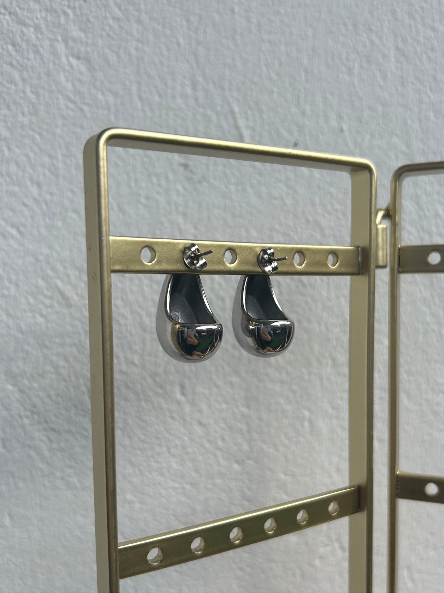 Boucles d’oreilles GAÏA en acier inoxydable ARGENTÉ