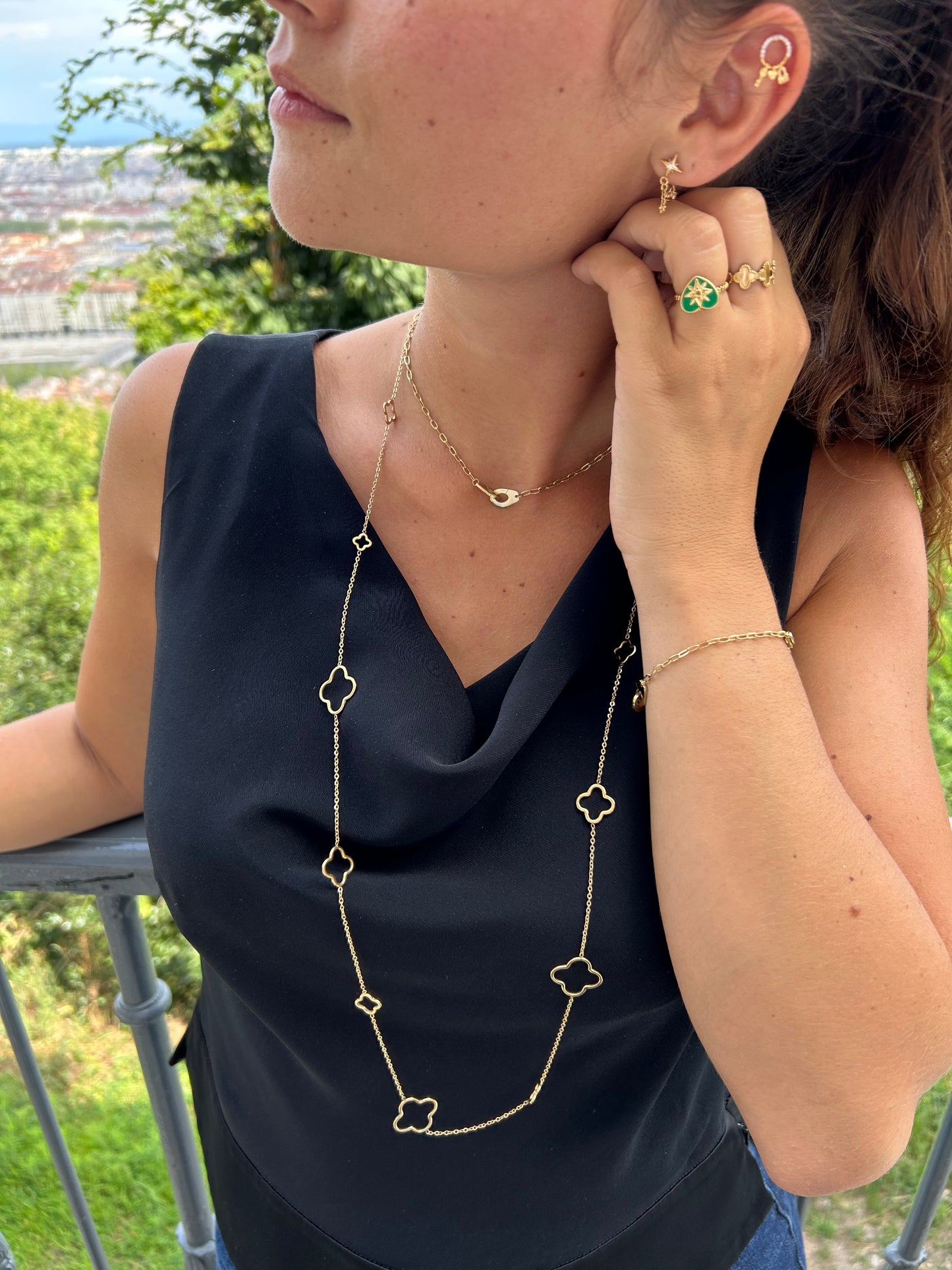 Collier LARA menottes en acier inoxydable DORÉ