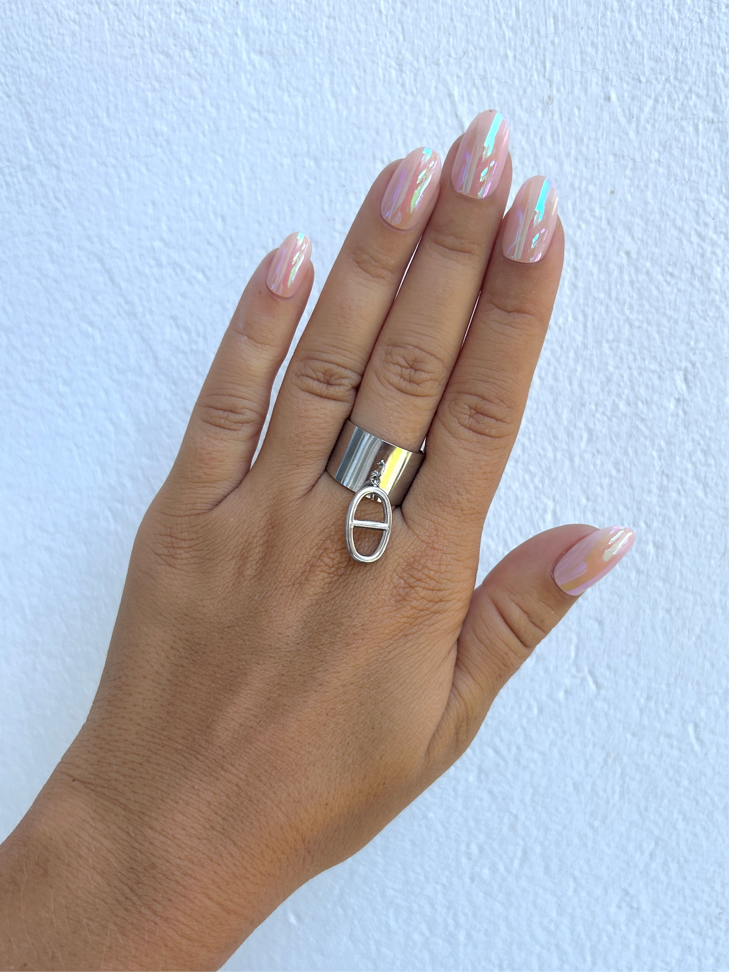 Bague breloque LORNA en acier inoxydable ARGENTÉ