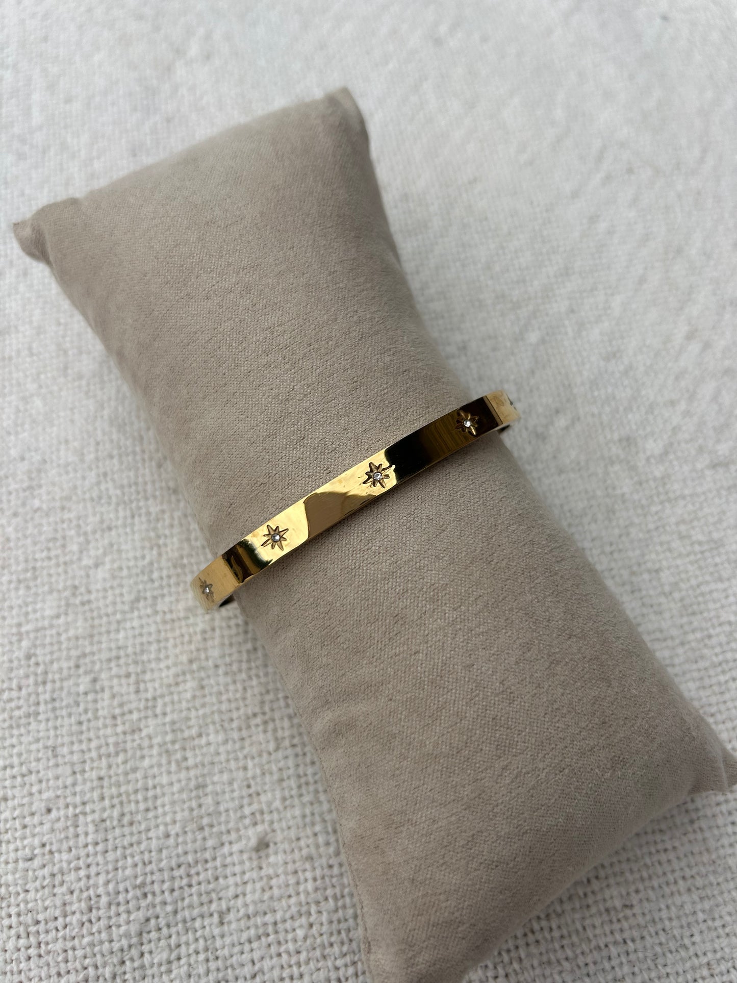 Bracelet jonc NANA en acier inoxydable DORÉ