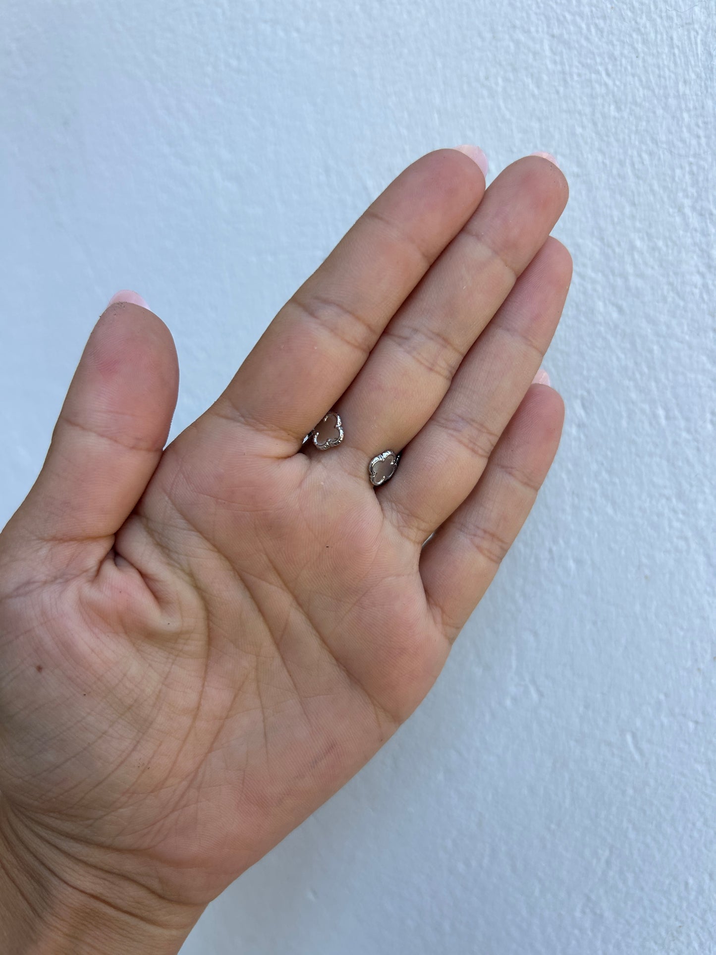 Bague trèfles LILA en acier inoxydable ARGENTÉ