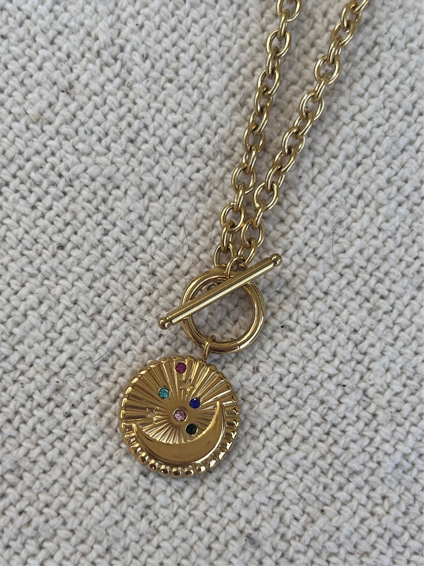 Collier KARMA en acier inoxydable DORÉ