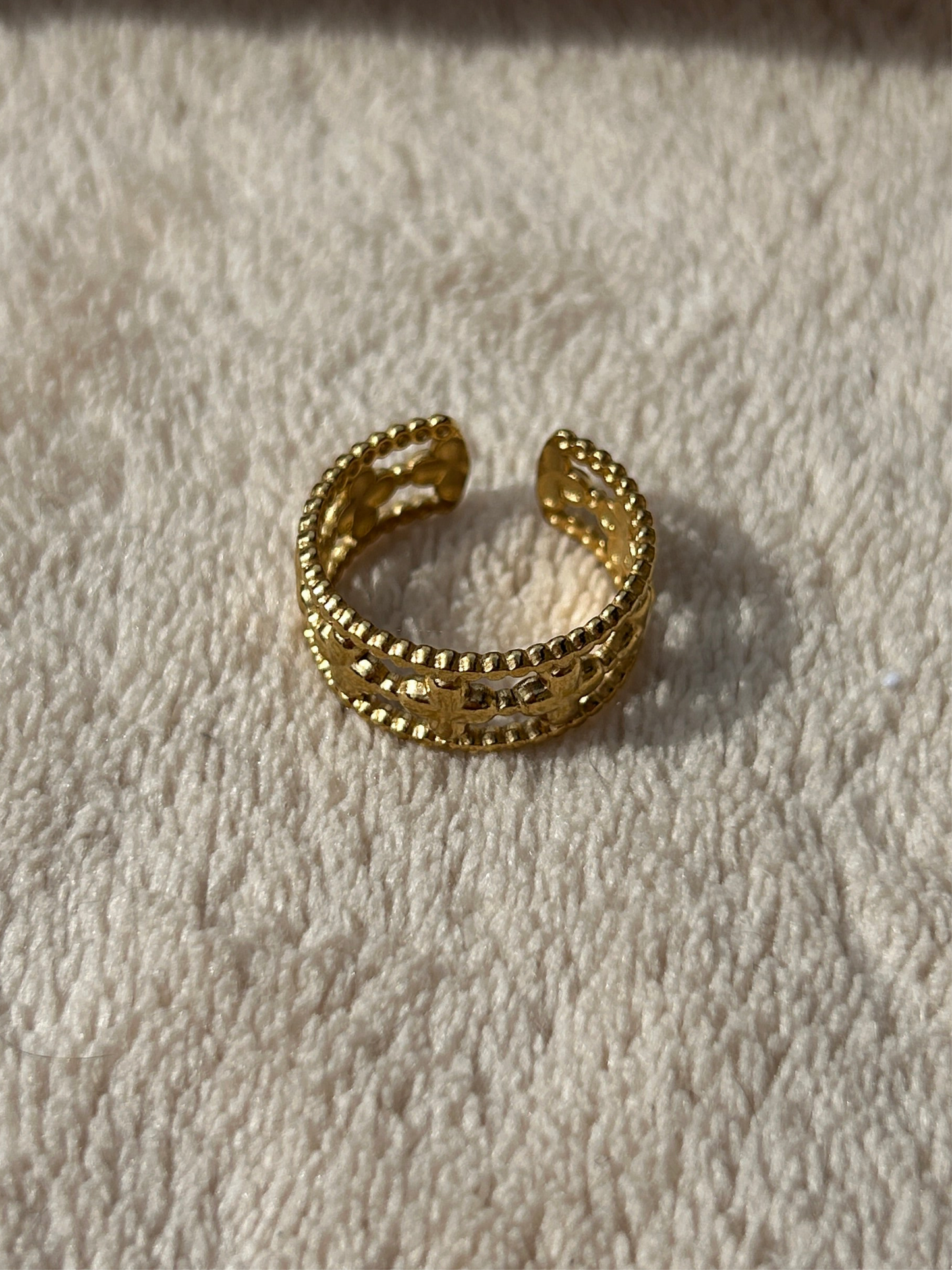 Bague ARIA en acier inoxydable DORÉ
