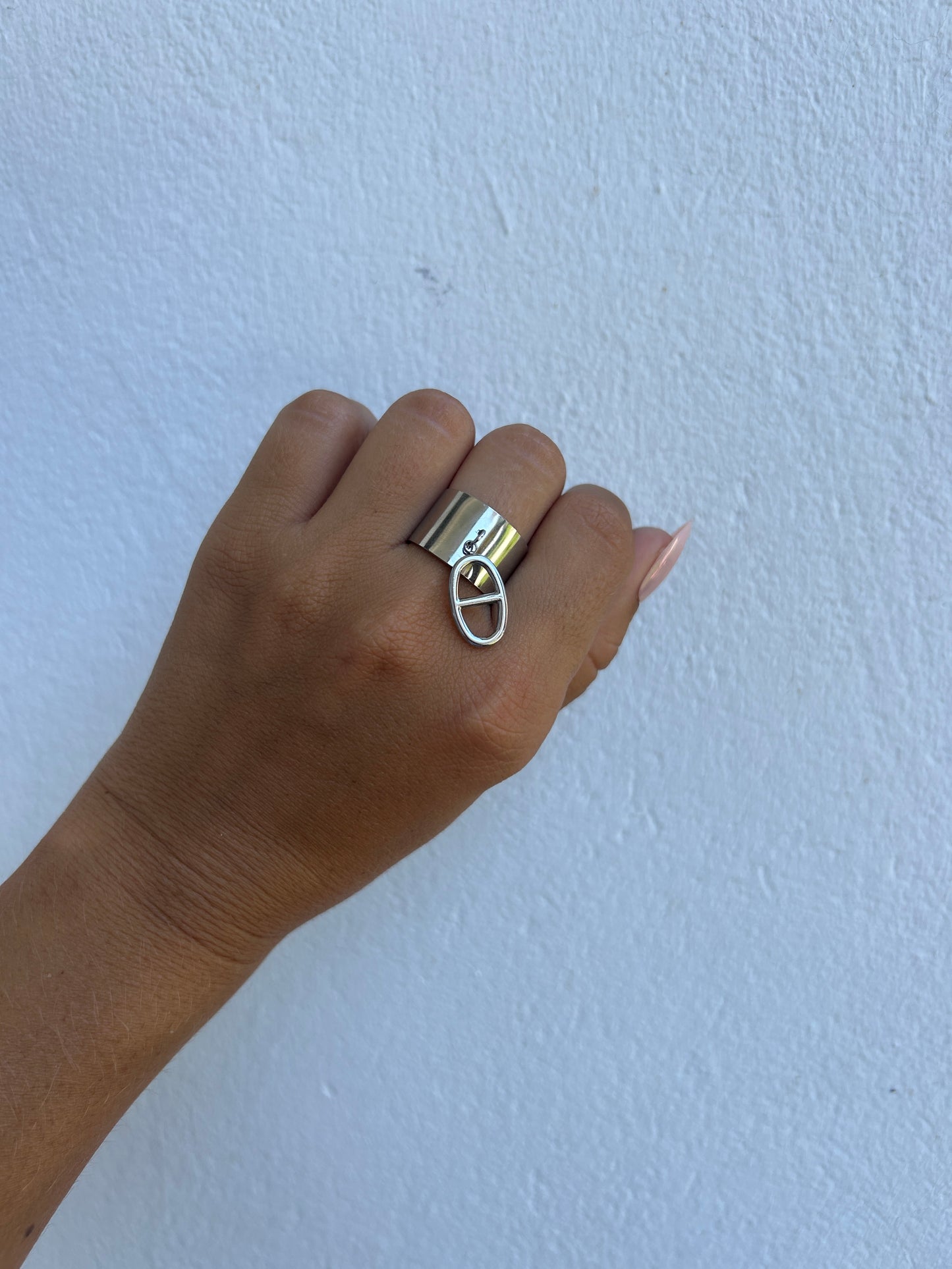 Bague breloque LORNA en acier inoxydable ARGENTÉ