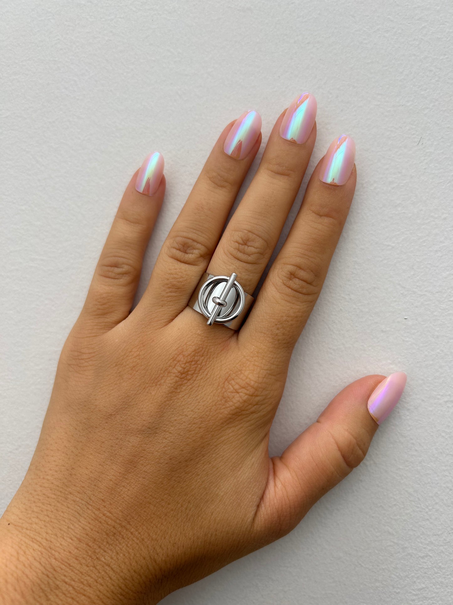 Bague MIA acier inoxydable ARGENTÉ