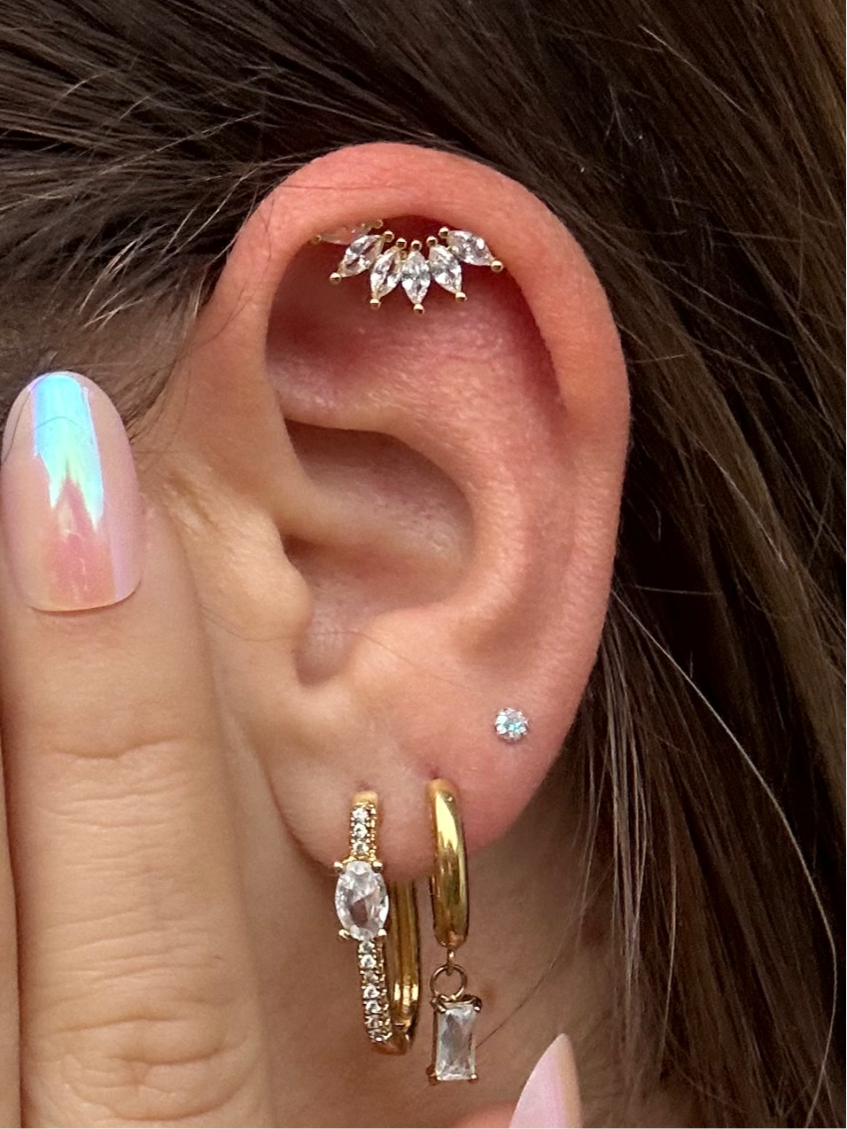 Piercing AURÉ en acier inoxydable DORÉ