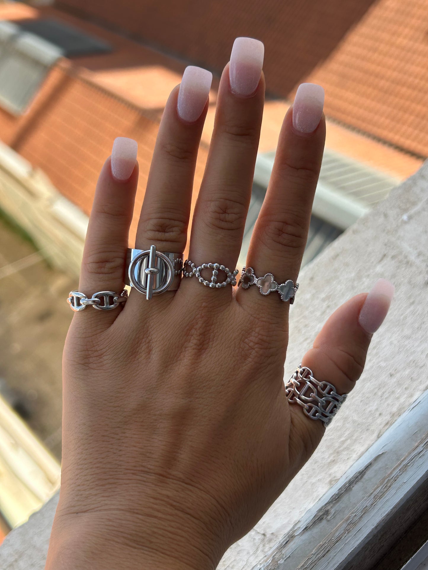 Bague MIA acier inoxydable ARGENTÉ