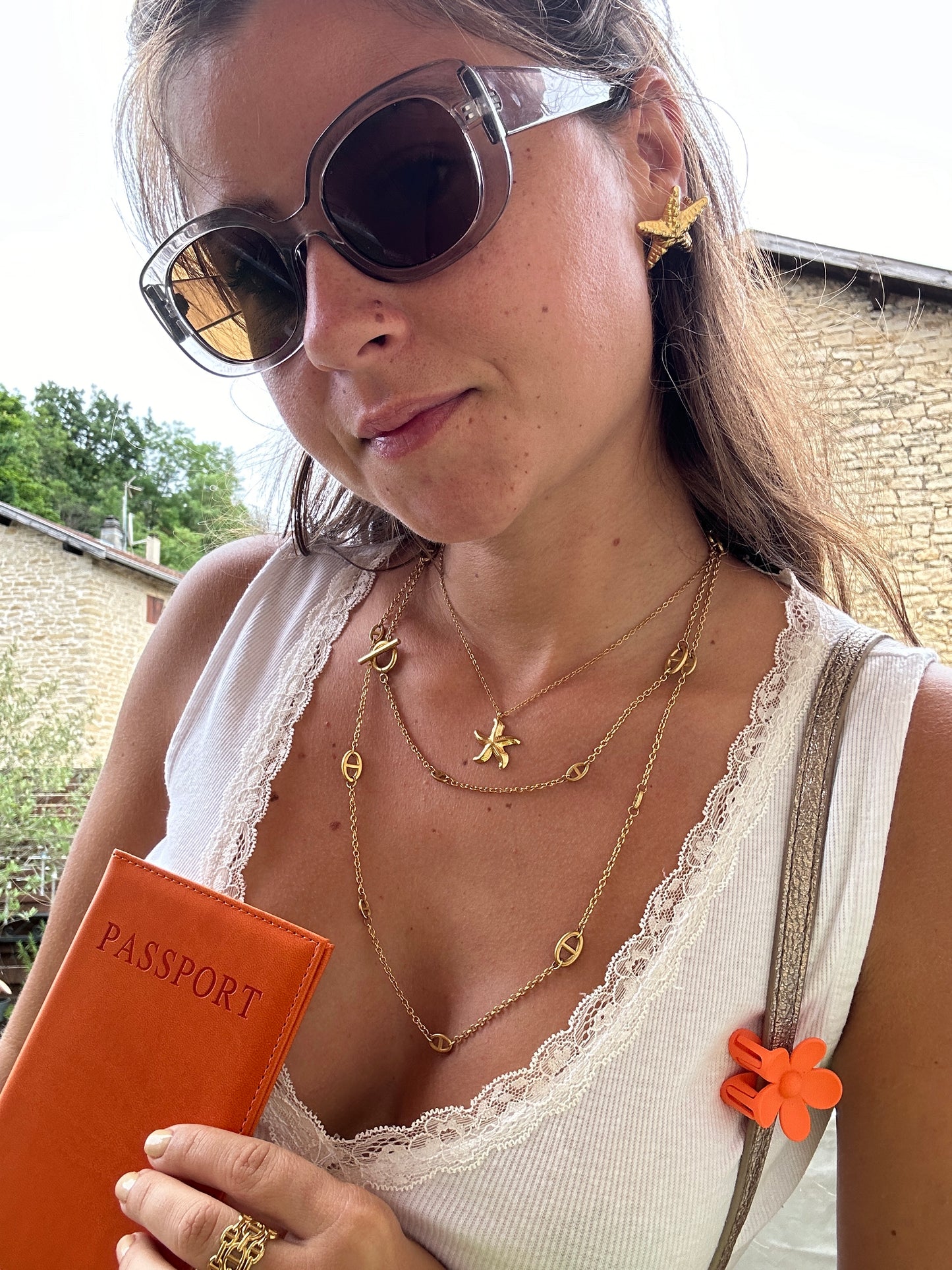 Mini pince fleur ORANGE