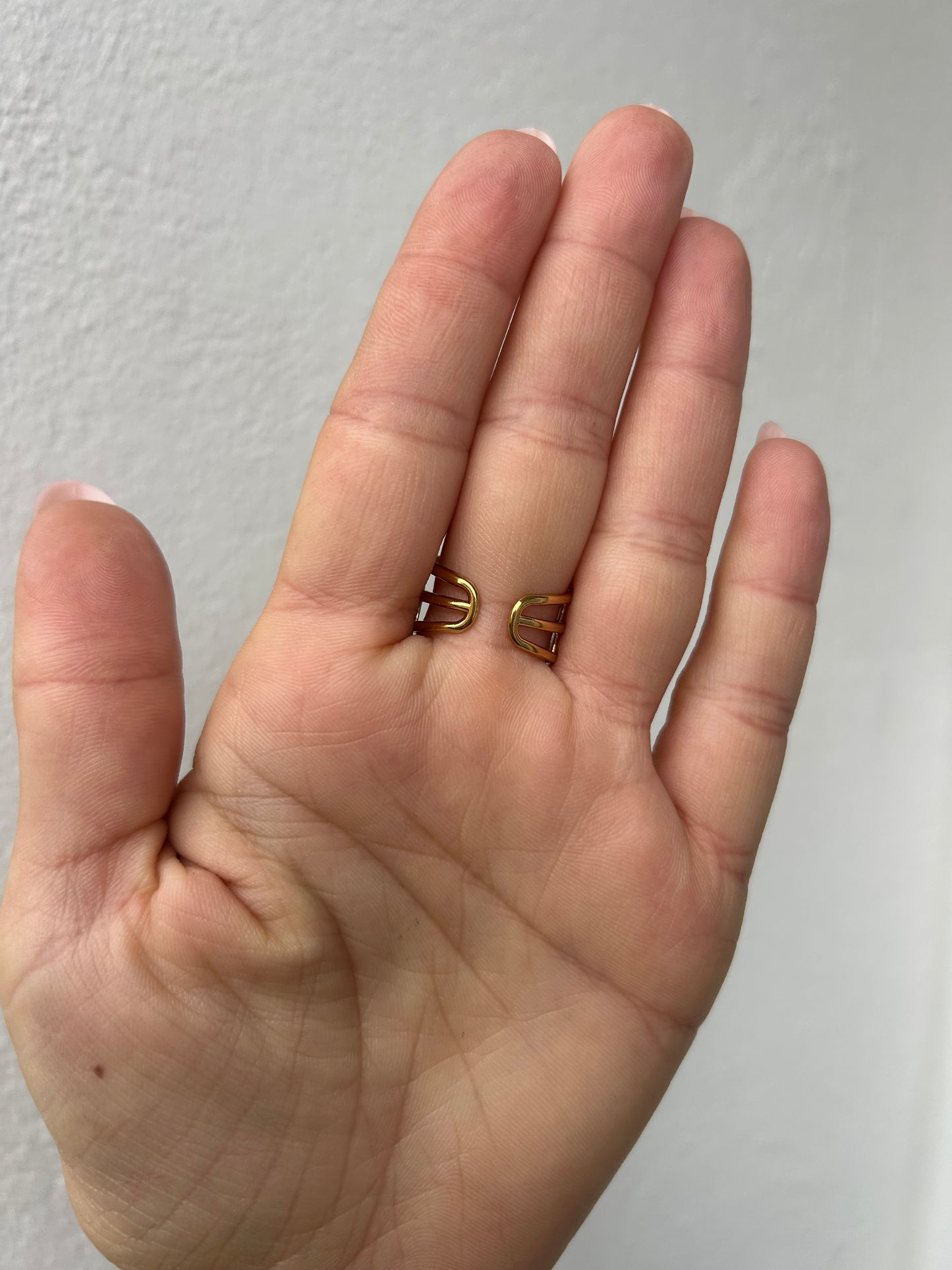 Bague WITNEY en acier inoxydable DORÉ (blanc)