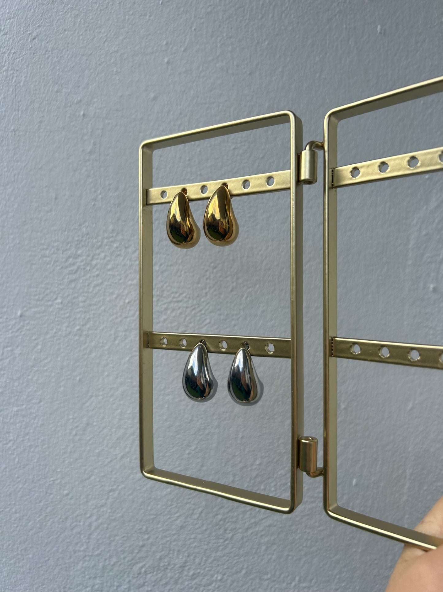 Boucles d’oreilles GAÏA en acier inoxydable ARGENTÉ