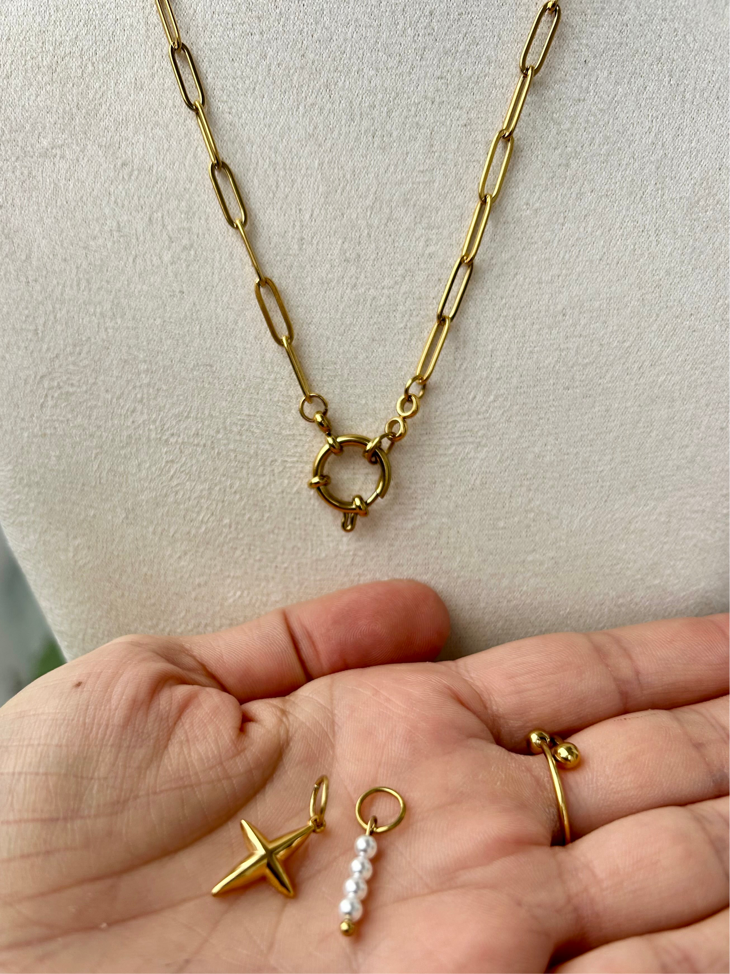 Collier LILI interchangeable en acier inoxydable DORÉ