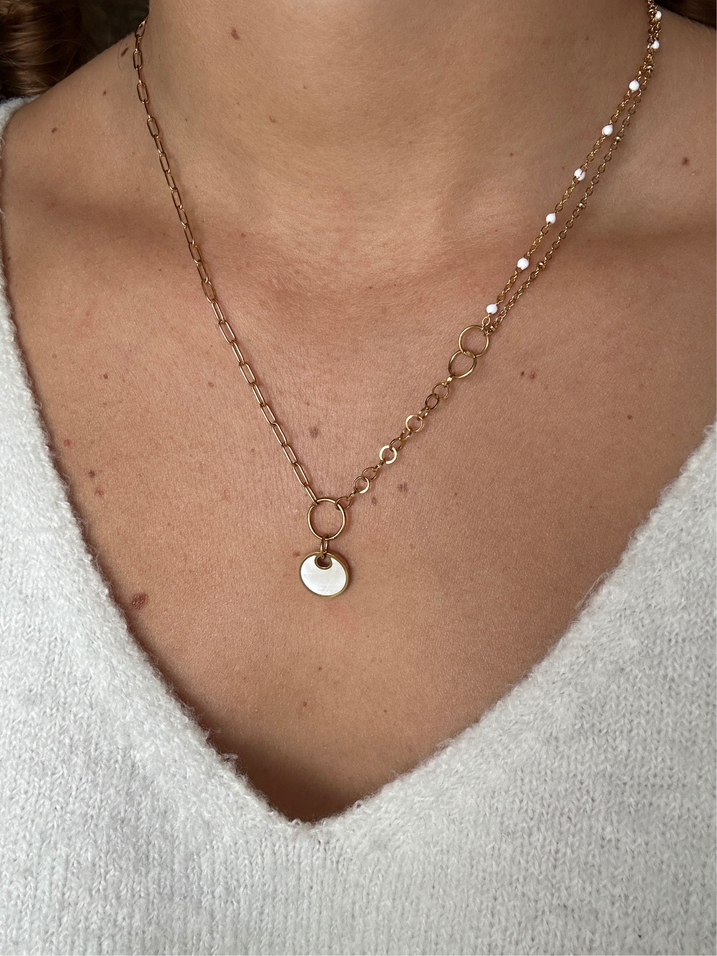 Collier REINA en acier inoxydable DORÉ
