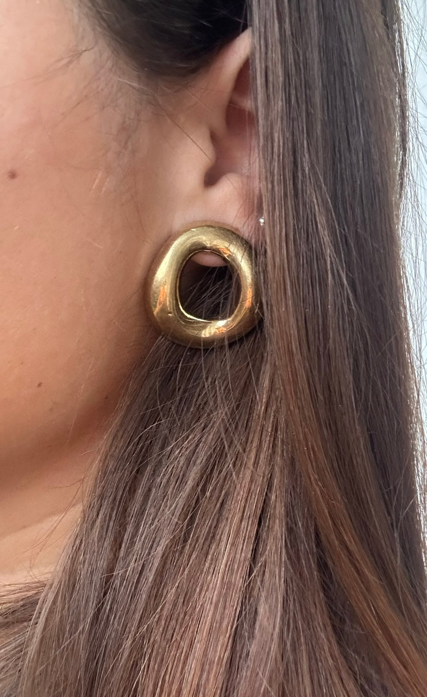 Boucles d’oreilles DEVA en acier inoxydable DORÉ