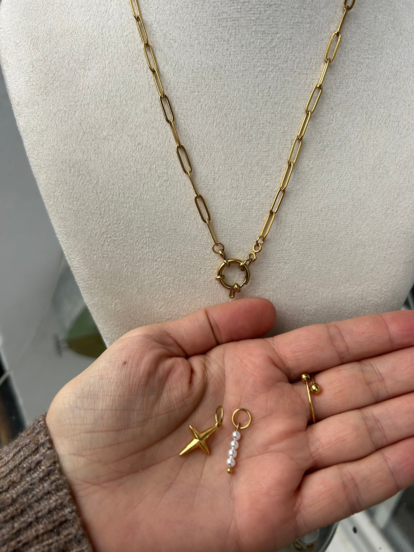 Collier LILI interchangeable en acier inoxydable DORÉ
