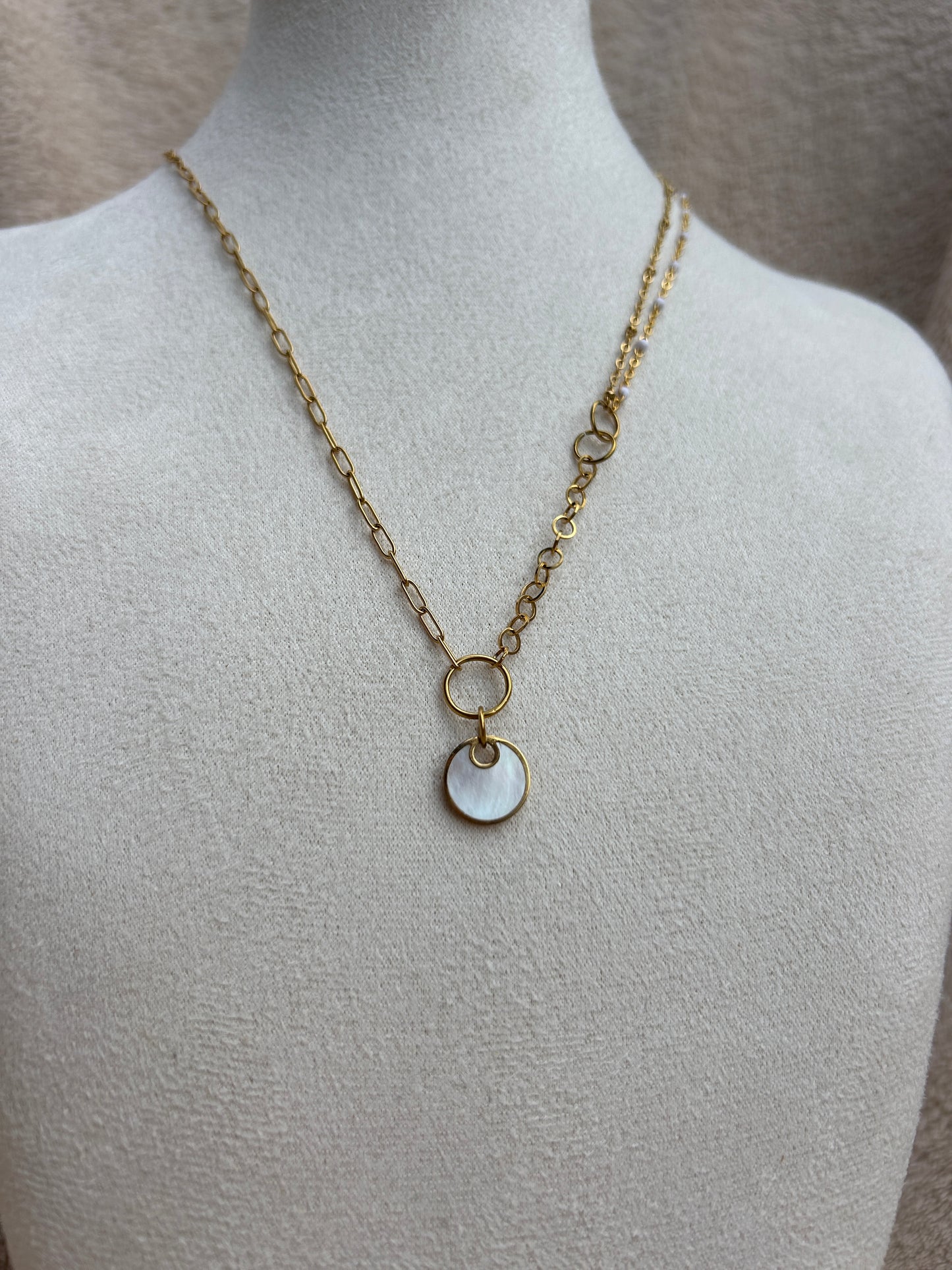 Collier REINA en acier inoxydable DORÉ