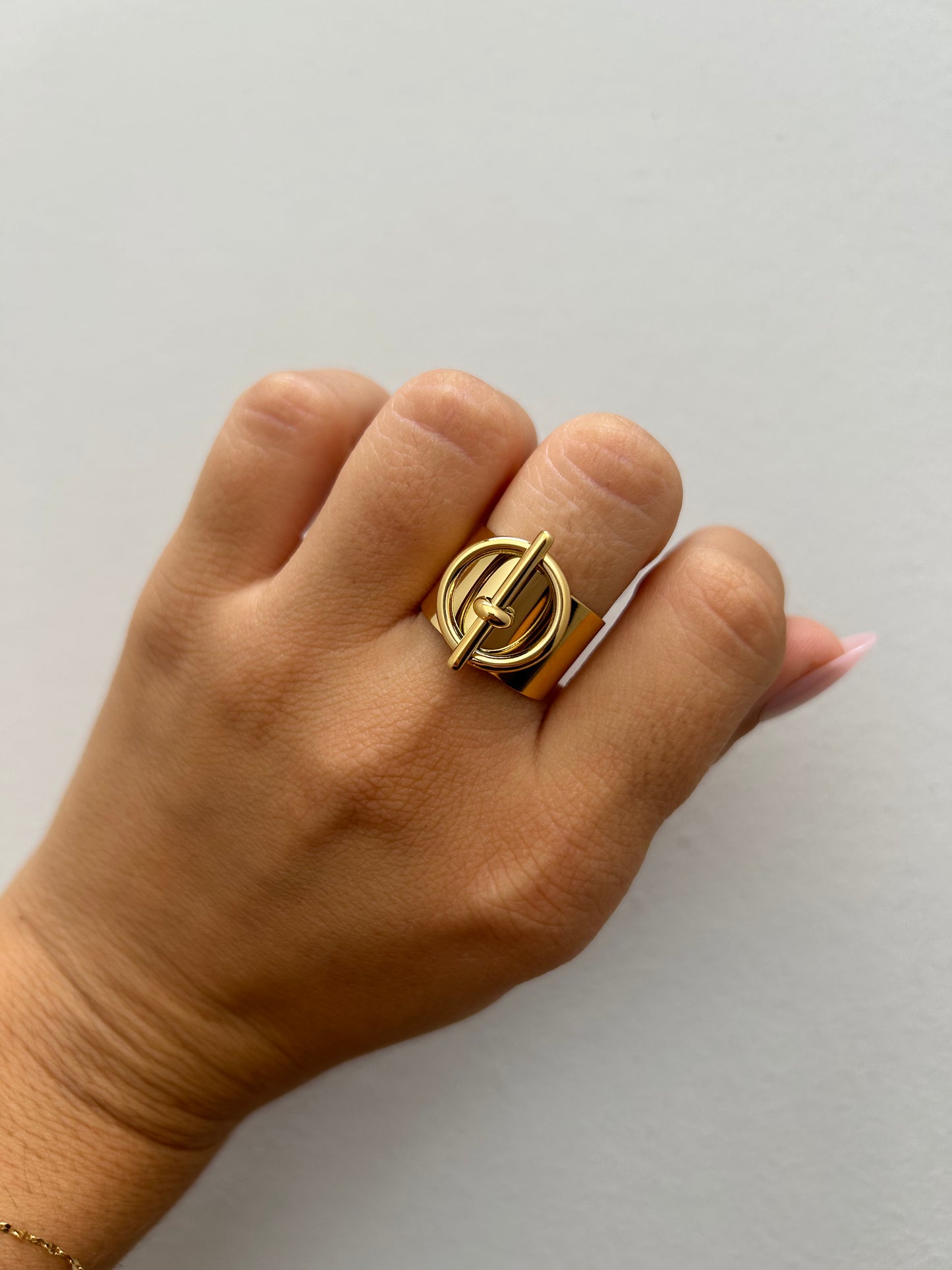 Bague MIA acier inoxydable DORÉ