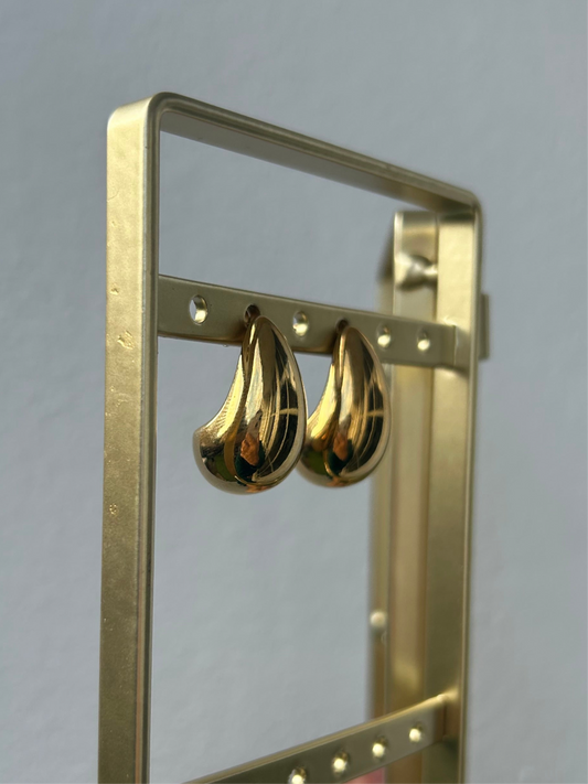 Boucles d’oreilles GAÏA en acier inoxydable DORÉ