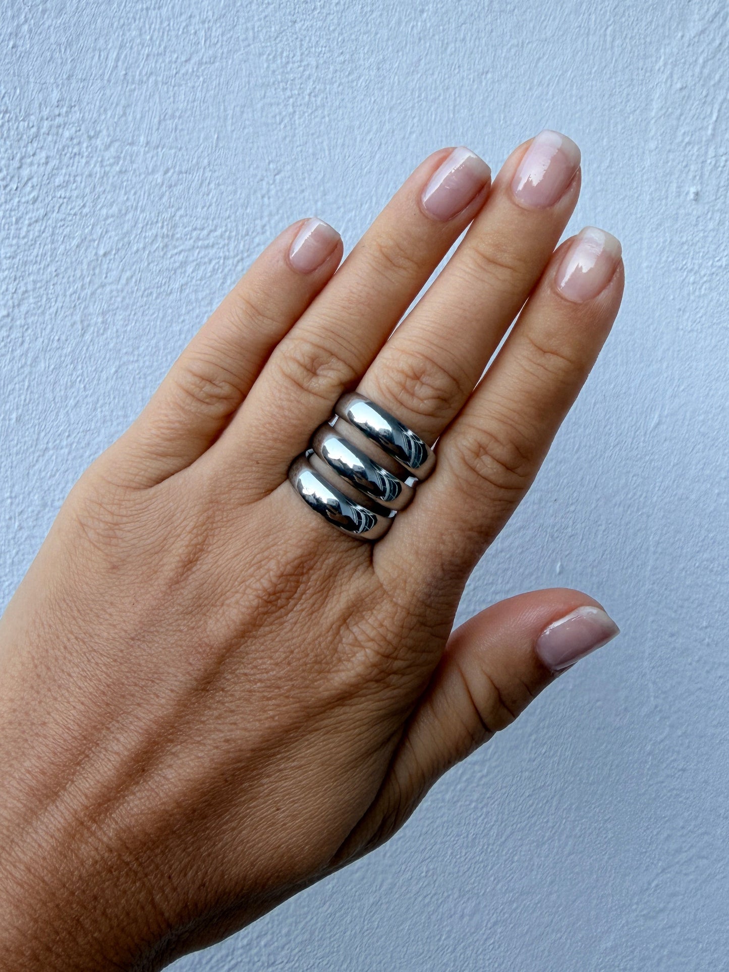 Bague MÉLIA en acier inoxydable ARGENTÉ