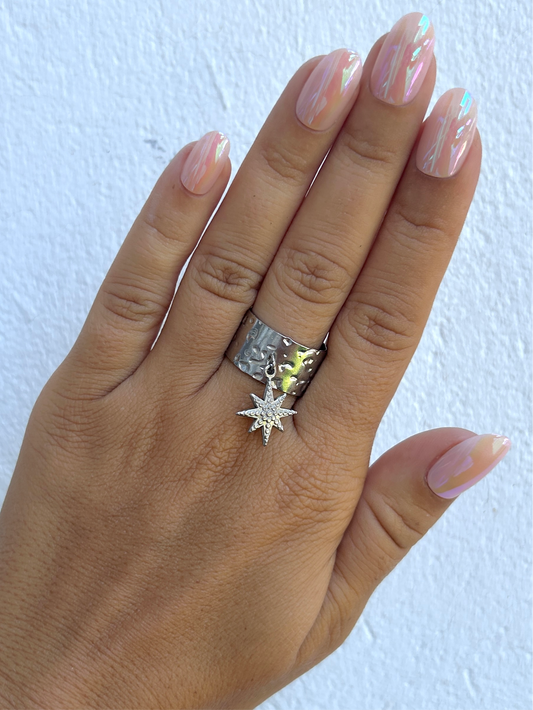 Bague SANA en acier inoxydable ARGENTÉ