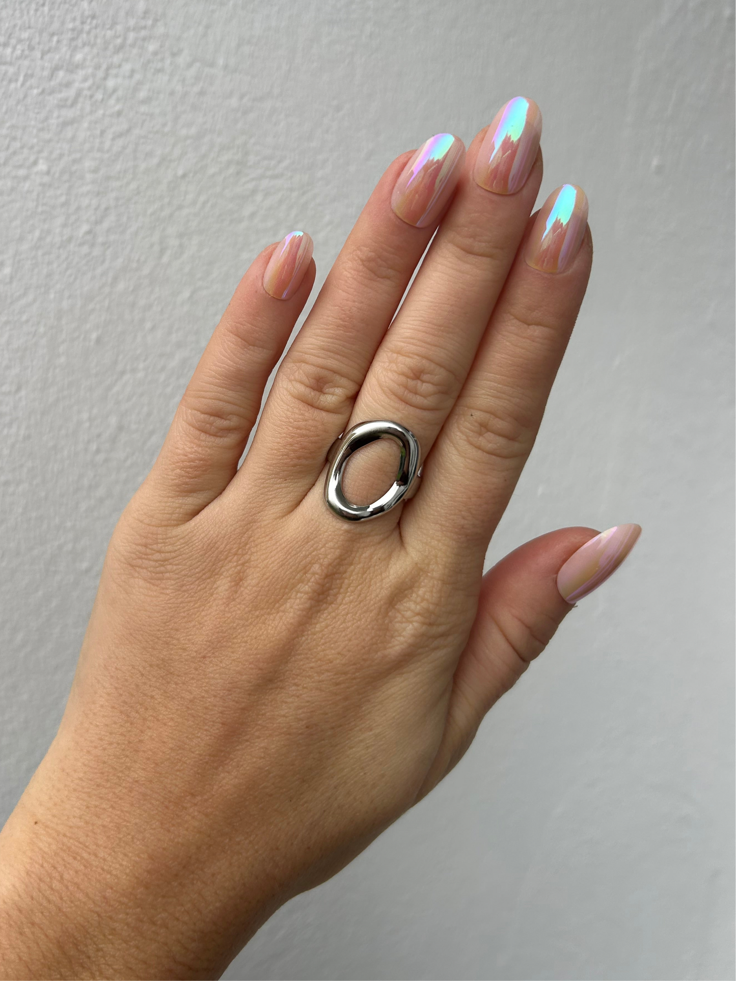 Bague CÉLIA en acier inoxydable ARGENTÉ