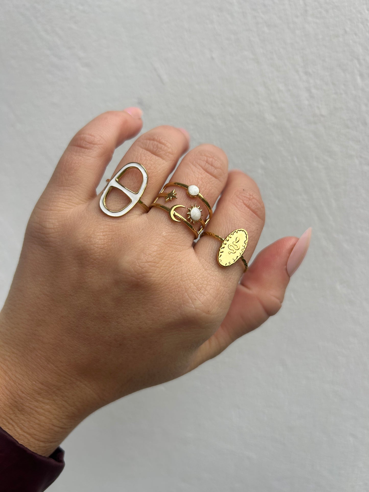 Bague SANDRA en acier inoxydable DORÉ