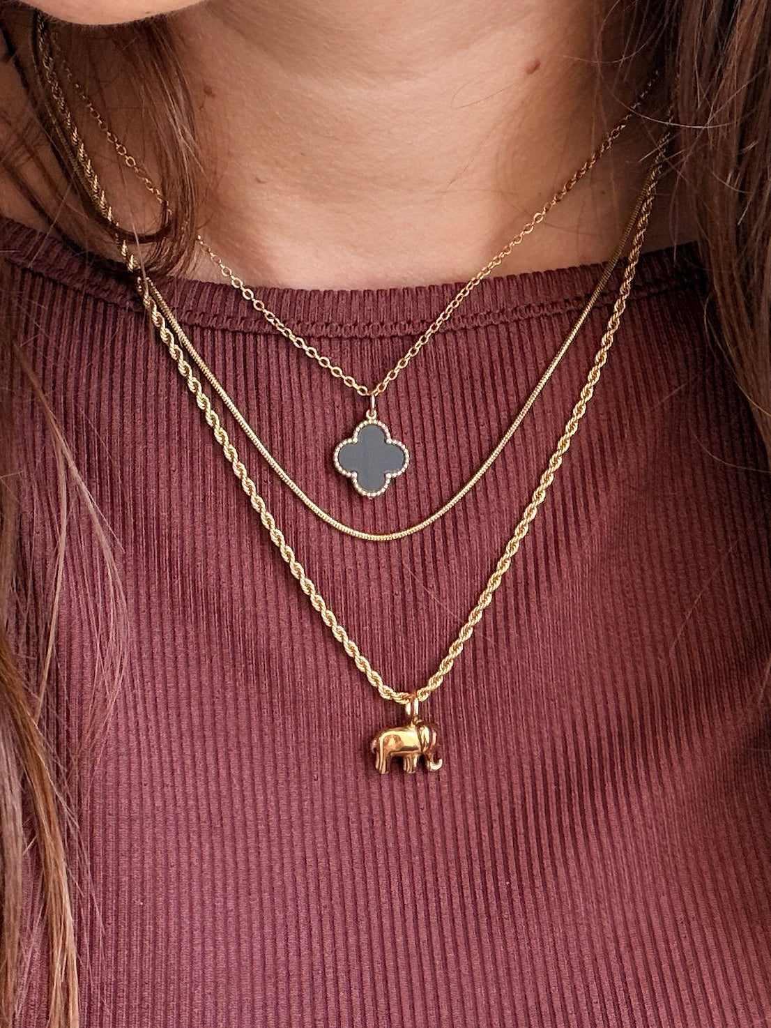 Collier ras du cou NINON en acier inoxydable DORÉ