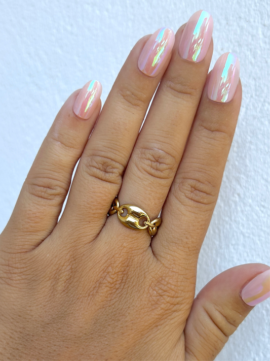 Bague MARIA en acier inoxydable DORÉ