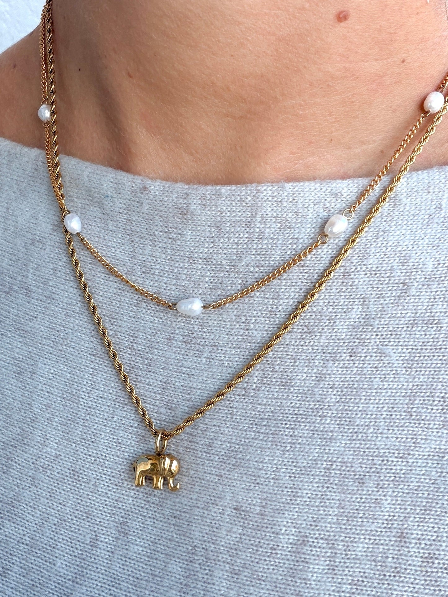 Collier SAFA en acier inoxydable DORÉ