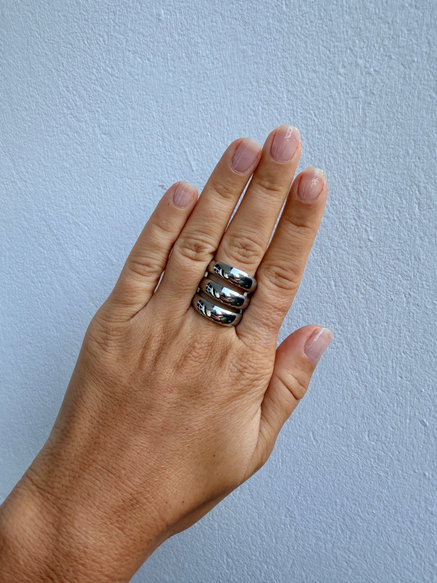 Bague MÉLIA en acier inoxydable ARGENTÉ
