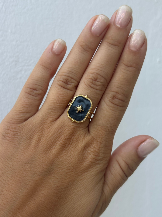 Bague MAUD en acier inoxydable DORÉ