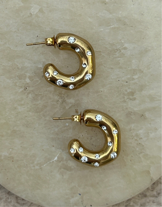 Boucles d’oreilles KALIE en acier inoxydable DORÉ