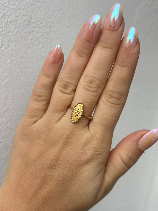 Bague SANDRA en acier inoxydable DORÉ