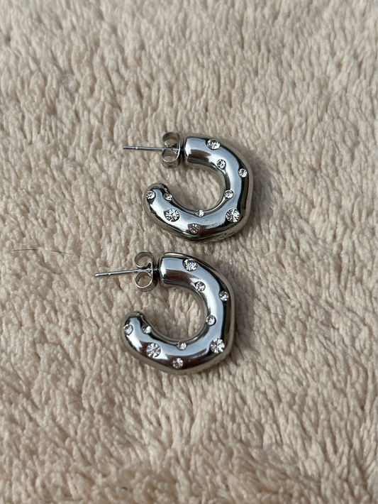 Boucles d’oreilles KALIE en acier inoxydable ARGENTÉ