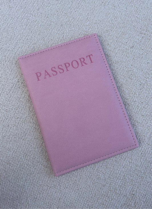 Porte passeport rose bonbon