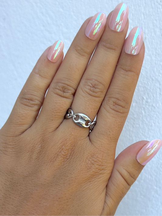 Bague MARIA en acier inoxydable ARGENTÉ