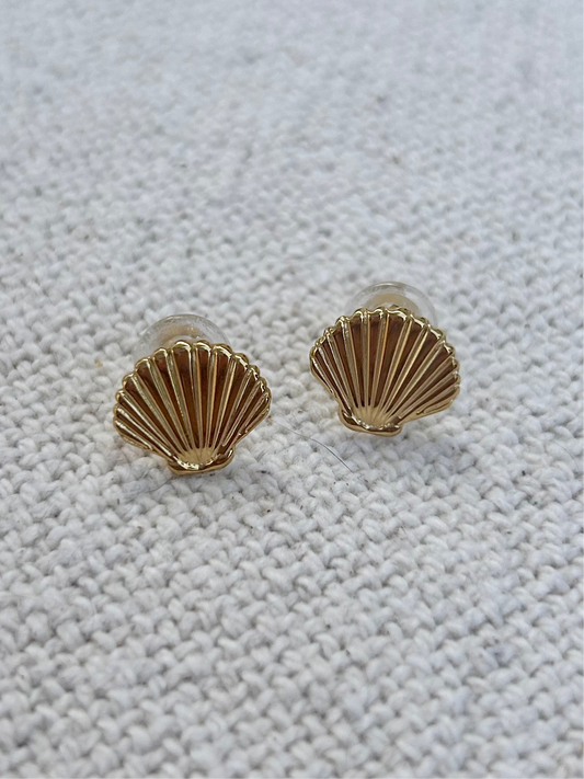 Boucles d’oreilles coquillages KORA en acier inoxydable DORÉ