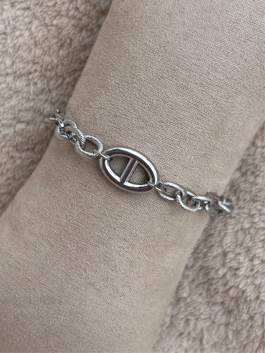 Bracelet TESSA en acier inoxydable ARGENTÉ